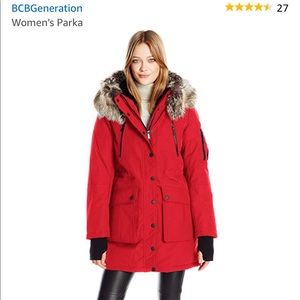 Red BCBG Winter Parka